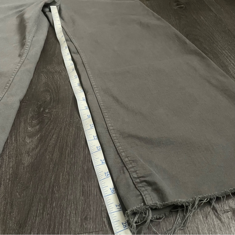 Zara Marine Straight High Rise jeans Charcoal Denim Pants (8) - Picture 6 of 9